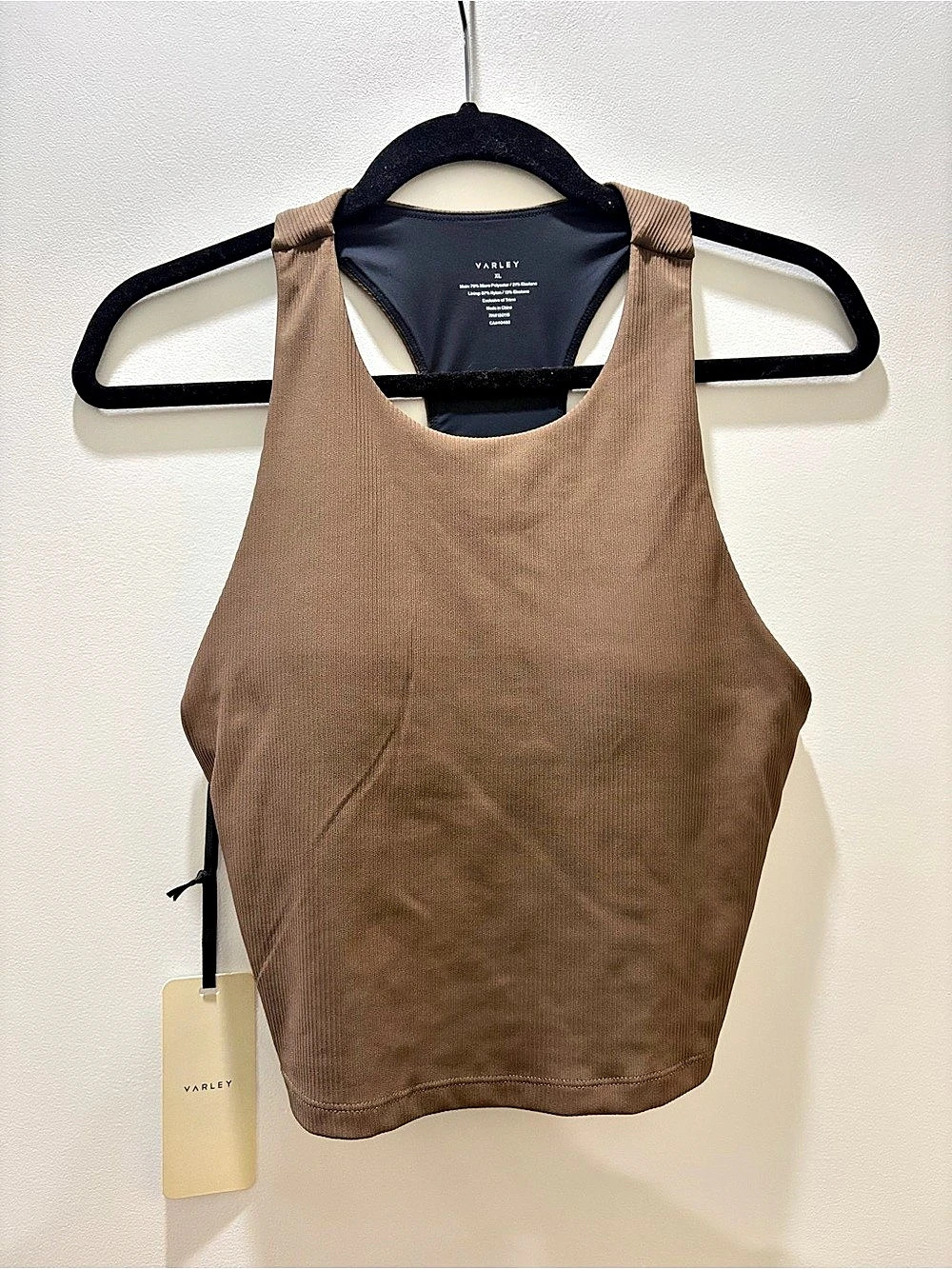 VARLEY Brown Racerback Tank NWT